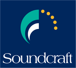 Logo Soundcraft, marque de consoles de mixage professionnelles proposée en vente et en location par Cristal Audio Pro.
