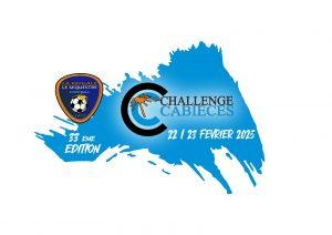 Logo du Challenge Cabieces 2025 et blason de l'équipe de football La Mygale Le Séquestre.