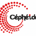 Logo de Céphéide, l'association technique de Cristal Audio Pro, un cercle de points rouges entourant le nom "Céphéide"